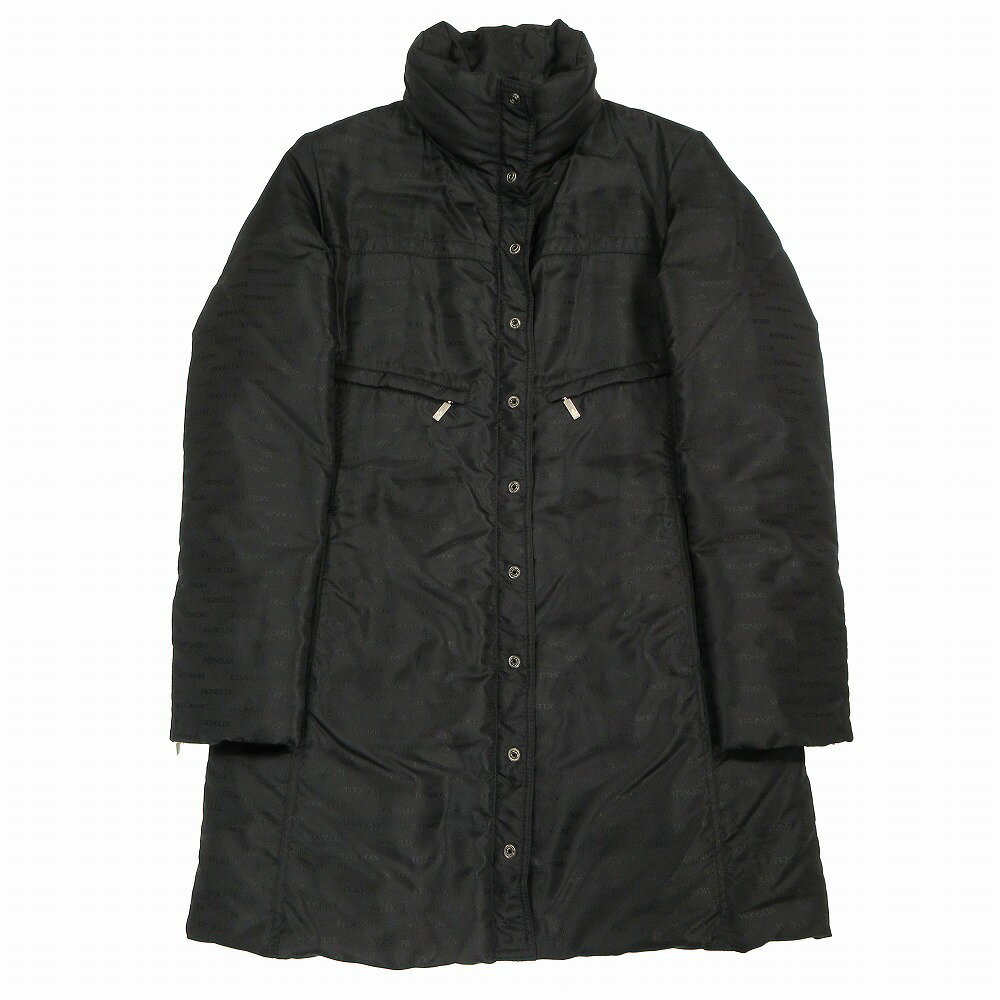 乐天商城 - 美品 MONCLER モンクレール 茶タグ ヴィンテージ BARI ロゴ総柄 ダウンコートアウター ブラック サイズ2 レディース