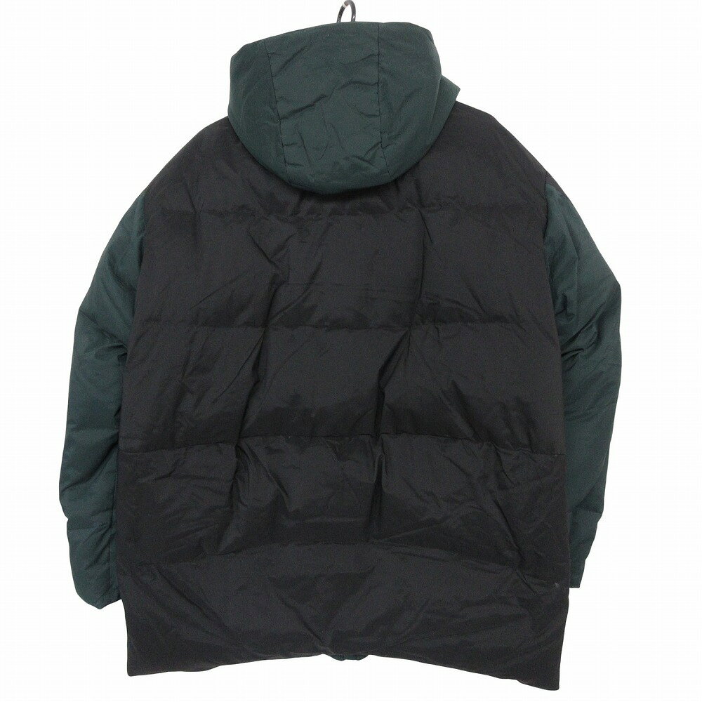 コムレイドバージ楽天市場店のDANSKIN ダンスキン PUFF JACKET ダウン パフ ジャケット バイカラー ブルゾン アウター L ダークグリーン ブラック メンズ 【中古】｜アングル2