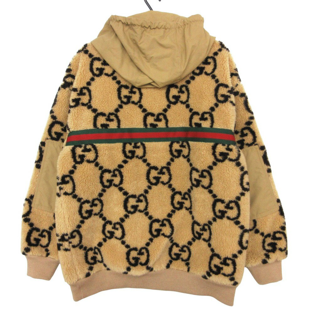 GUCCI グッチ ブルゾン マキシGG ウールジャージ ジップアップ ボンバー ジャケット アウター ベージュ S レディース 【中古】