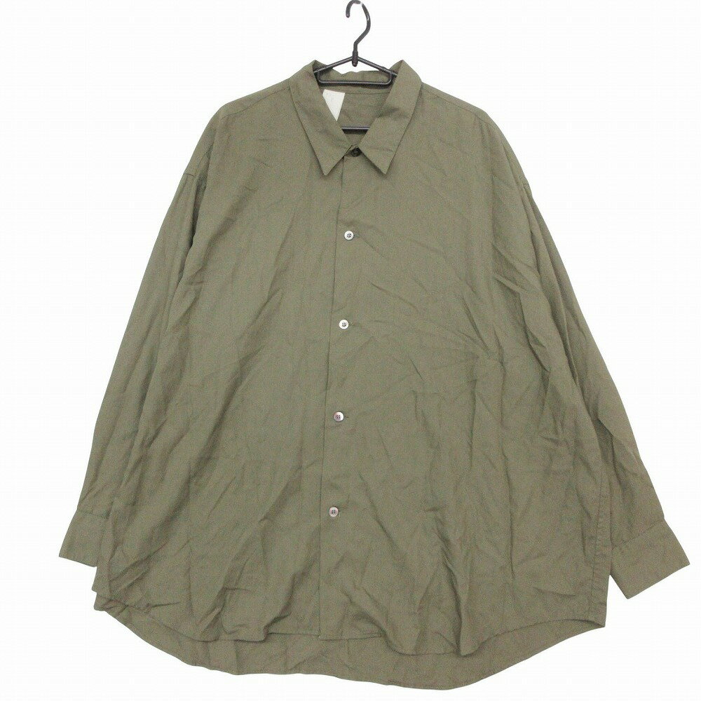 乐天商城 - N.HOOLYWOOD エヌハリウッド 長袖シャツ レギュラーカラー 5ボタン トップス カットソー カーキ 38【M】 メンズ 【中古】
