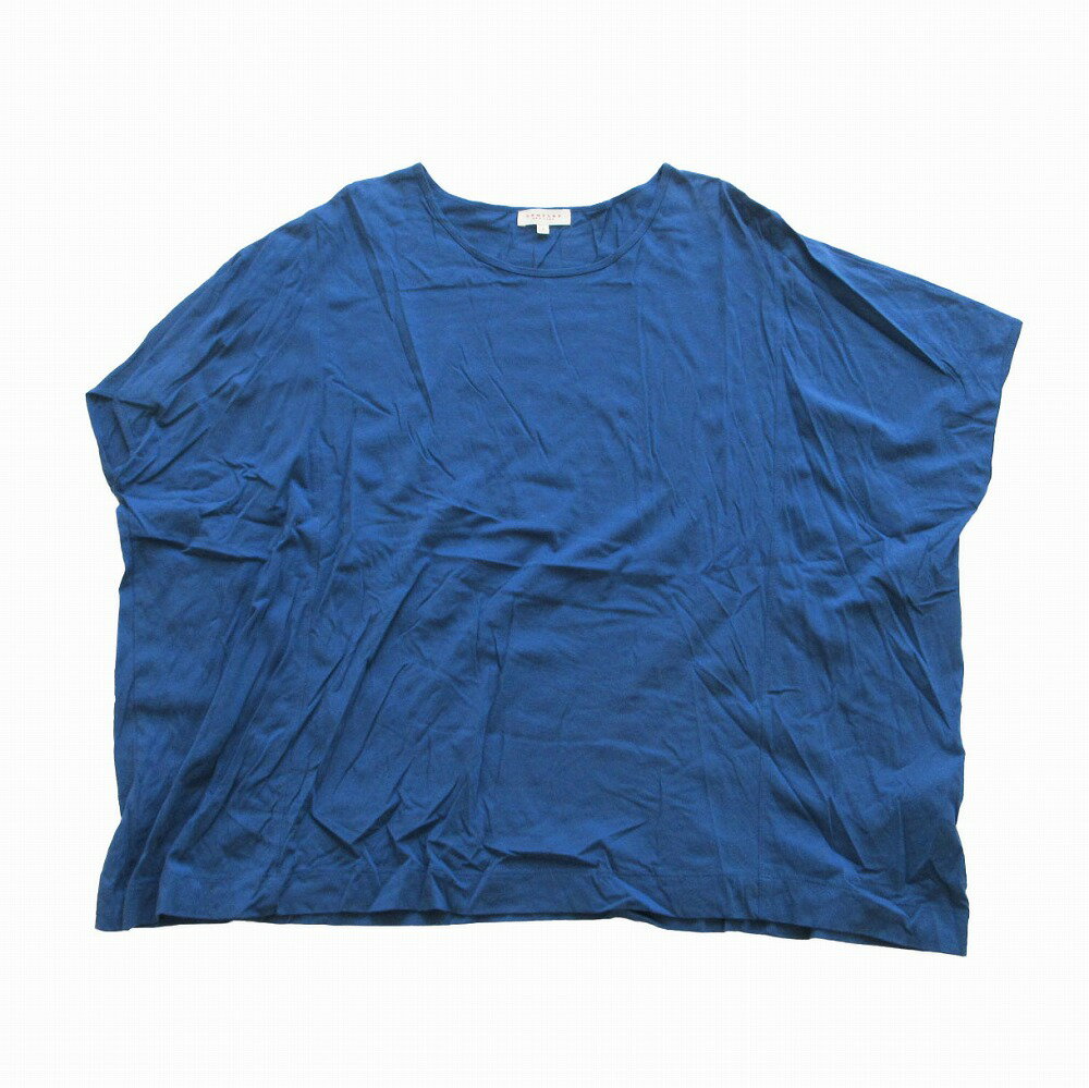 Rakuten - DEMYLEE デミリー 半袖Tシャツ コットン ジャージー プルオーバー オーバーサイズ カットソー ブルー S レディース 【中古】