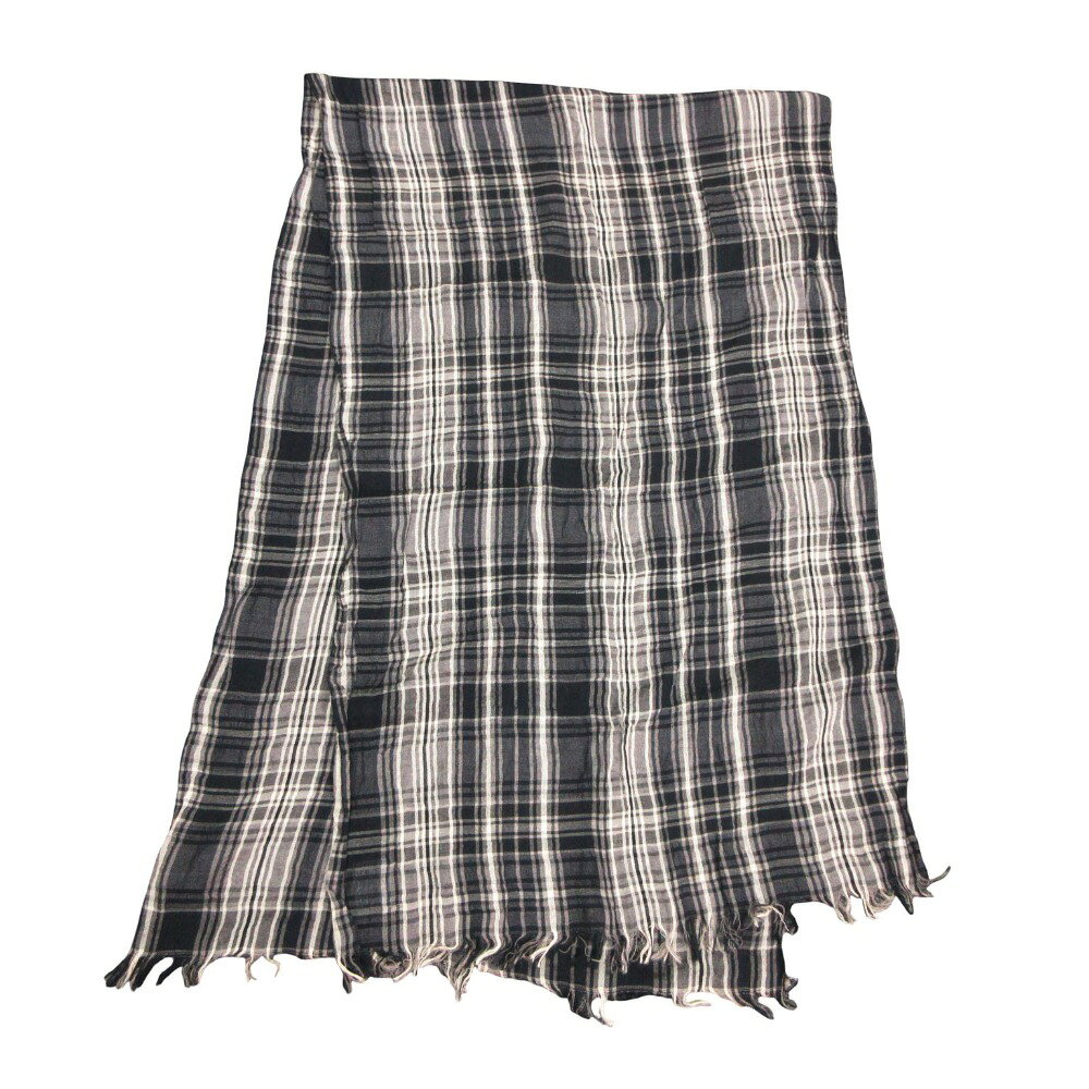 希少☆美品☆ヨウジヤマモト プリュス ノアール☆チェックストール☆マフラー yohji yamamoto - pour homme チェックストール付J / HE-J39-807