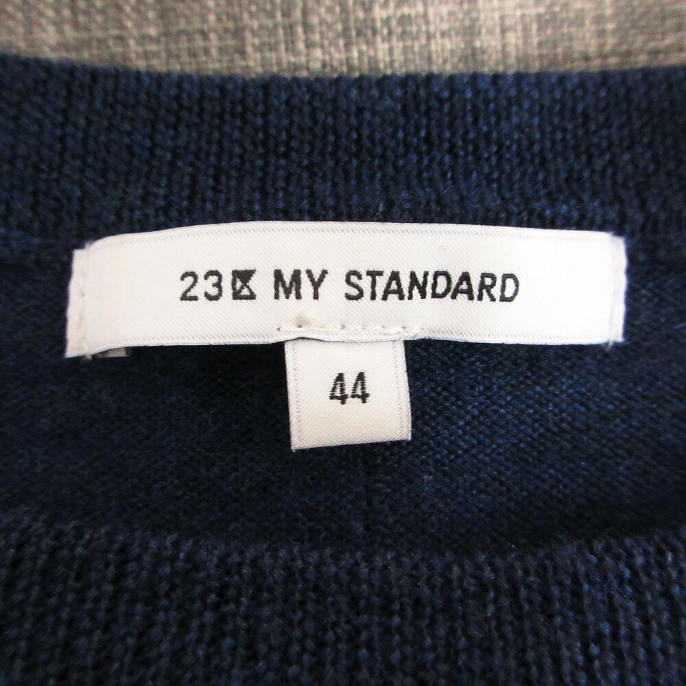 23ku 23区 MY STANDARD ニット ウーステッドウール ビッグシルエット セーター プルオーバー トップス 長袖 大きいサイズ ネイビー 44【XL】 レディース 【中古】 comradebarge-10015102 コムレイドバージ楽天市場店 サンプル画像3