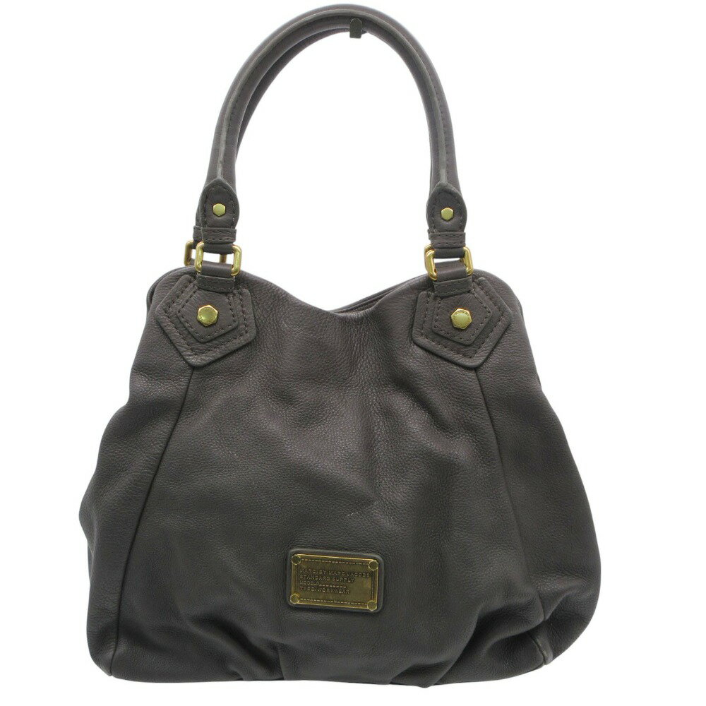 MARC BY MARC JACOBS マークバイマークジェイコブス トートバッグ 肩掛け ショルダーバッグレザー Classic Q グレー レディース 【中古】