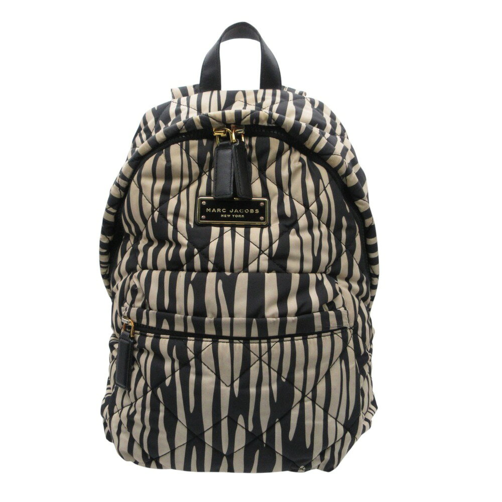 MARC JACOBS - MARC JACOBS マークジェイコブス リュック・デイパック スパニシュモス ゼブラ柄 ナイロン バッグ ホワイト レディース 【中古】