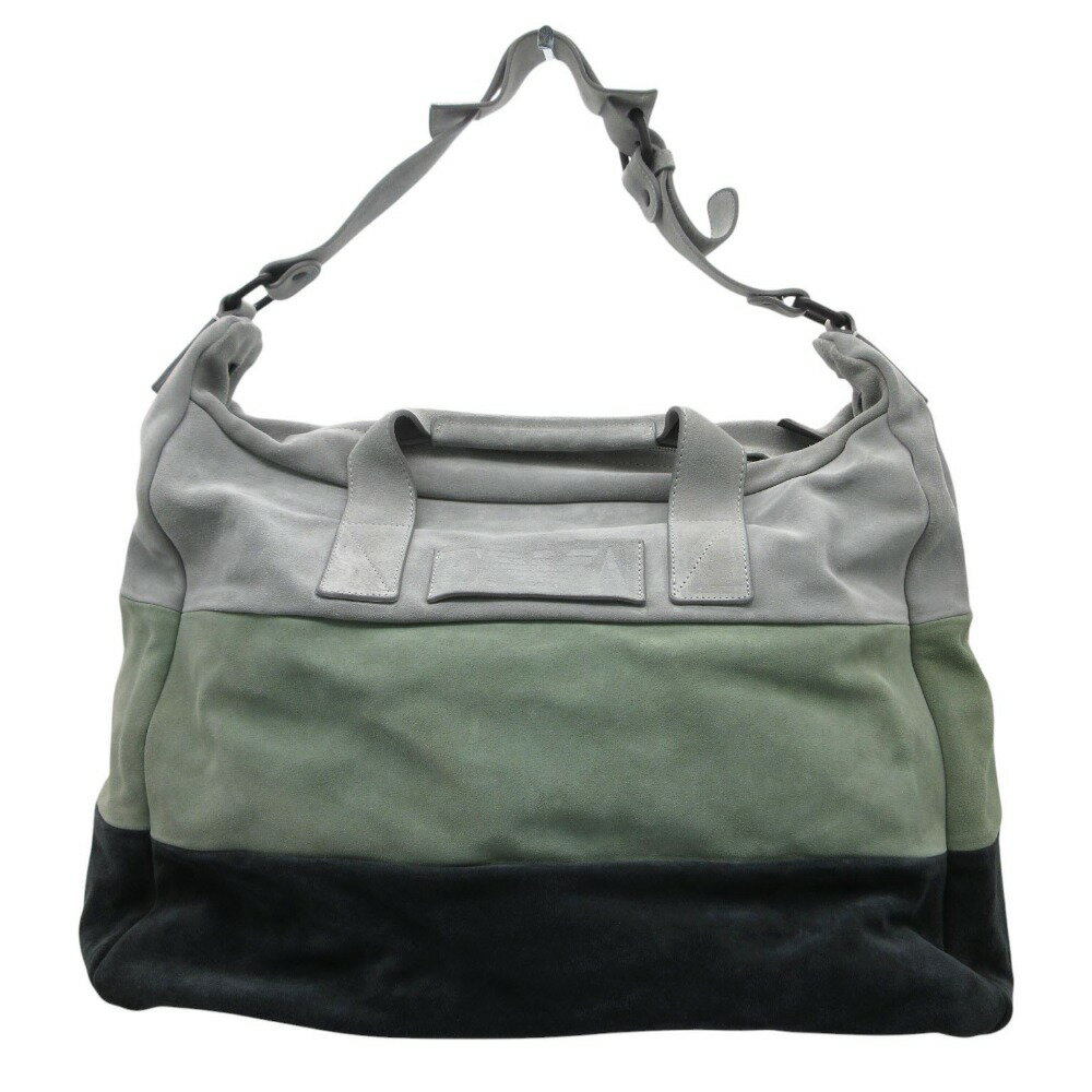 Rakuten - Emporio Armani エンポリオ・アルマーニ トートバッグ 2WAY スエード ダッフルバッグ ショルダーバッグ トリコロールカラー グレー メンズ レディース 【中古】
