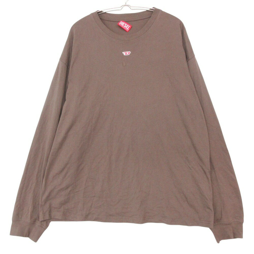 Rakuten - DIESEL ディーゼル 長袖Tシャツ T-BOXT ロングスリーブ ワンポイントロゴ トップス ブラウン L メンズ 【中古】