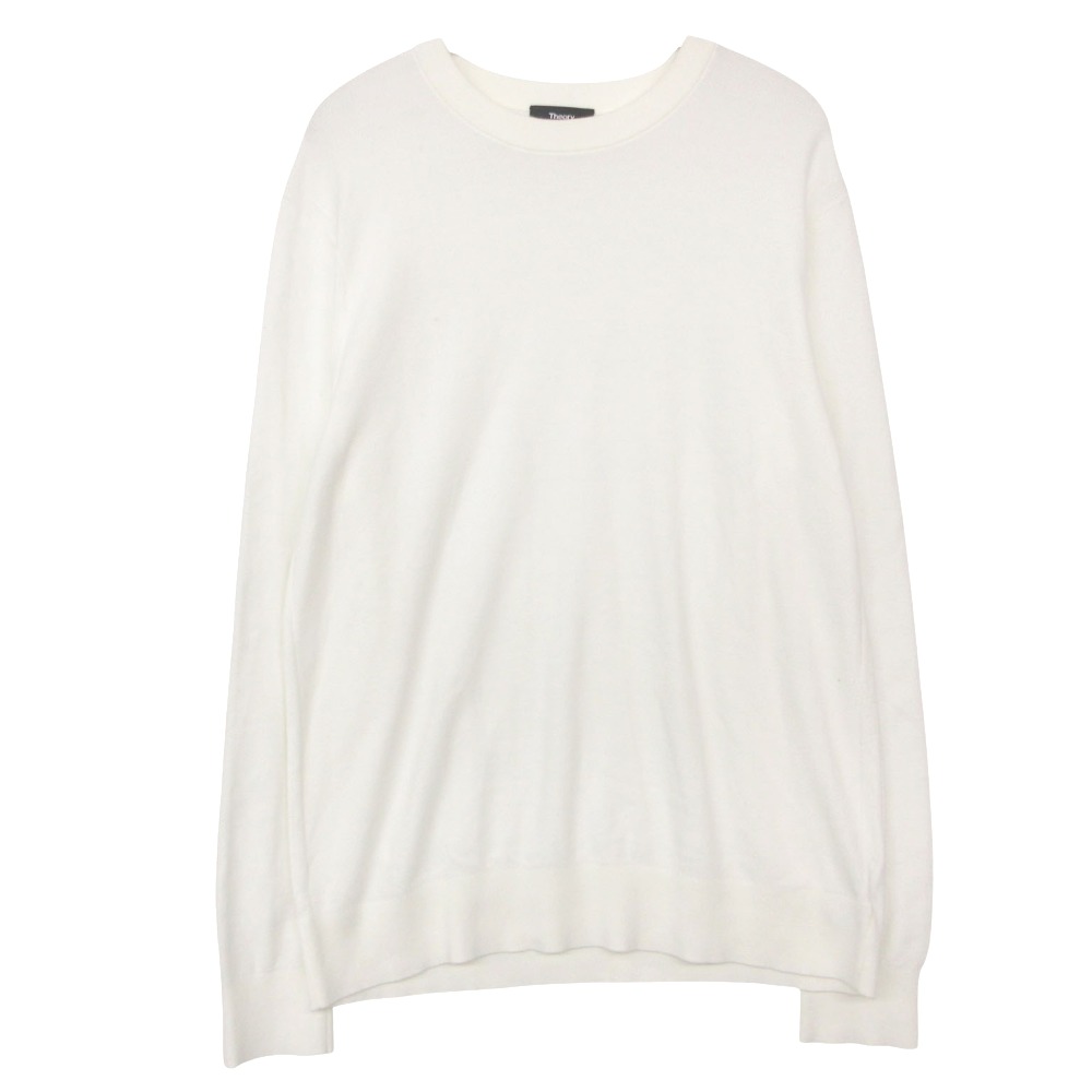Rakuten - 23SS theory セオリー ニット RILAND CREW M FINE BILEN プルオーバー トップス 長袖 ホワイト M メンズ 【中古】