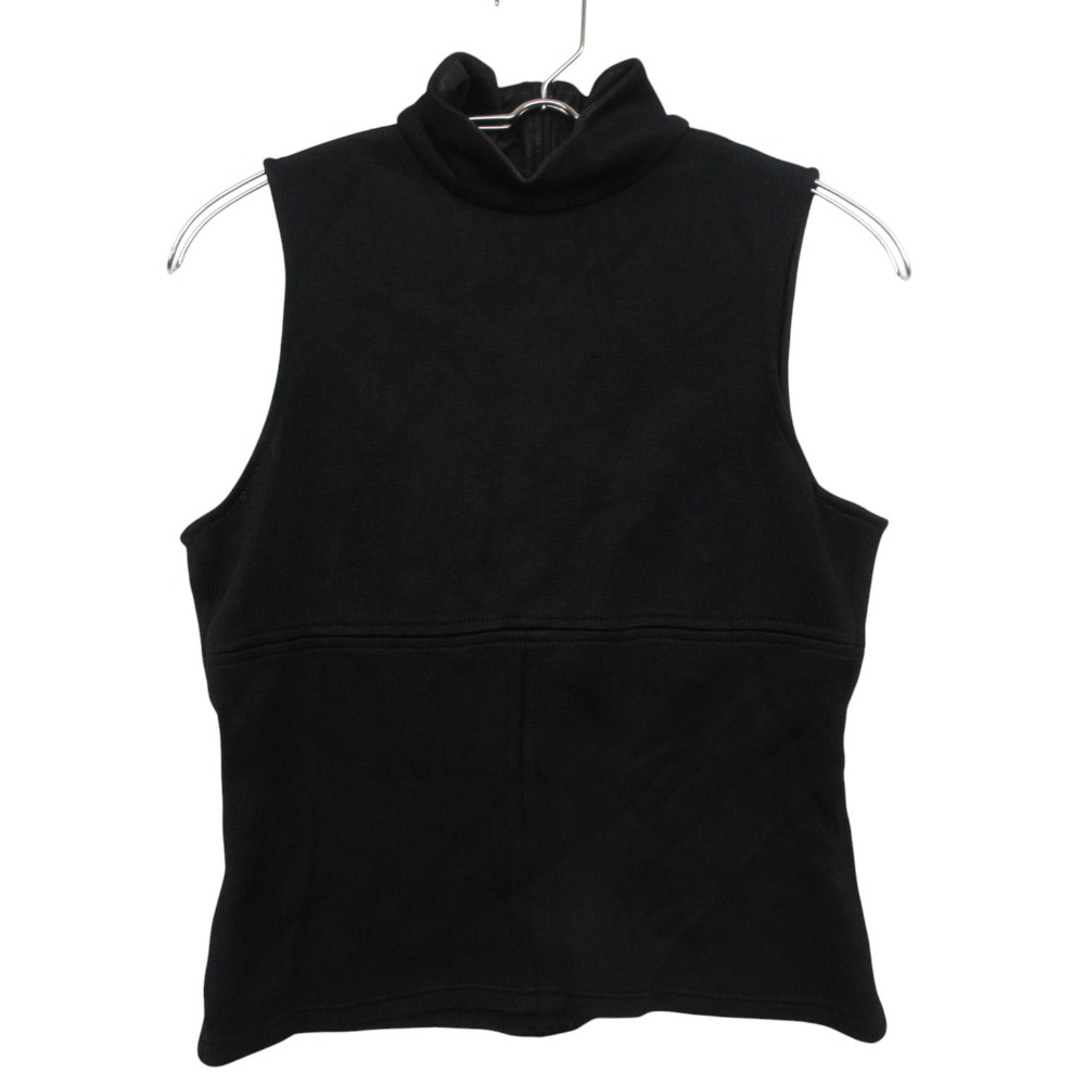 樂天商城 - VERSACE ヴェルサーチ カットソー トップス ニット ストレッチ ノースリーブ ブラック 40【S】 レディース 【中古】