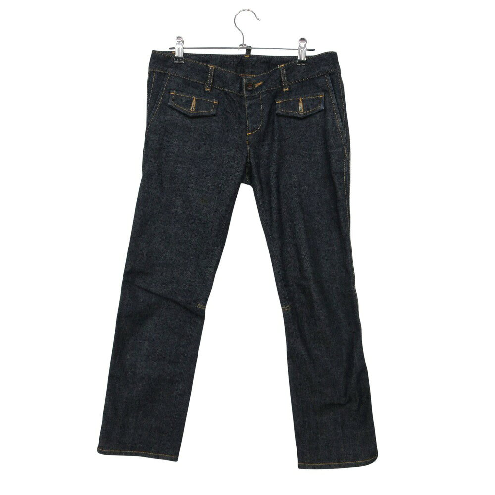 Rakuten - DSQUARED2 ディースクエアード デニムパンツ フラップ ポケット ジーンズ Gパン ロゴ チャーム ボトムス インディゴ 40【L】 メンズ 【中古】