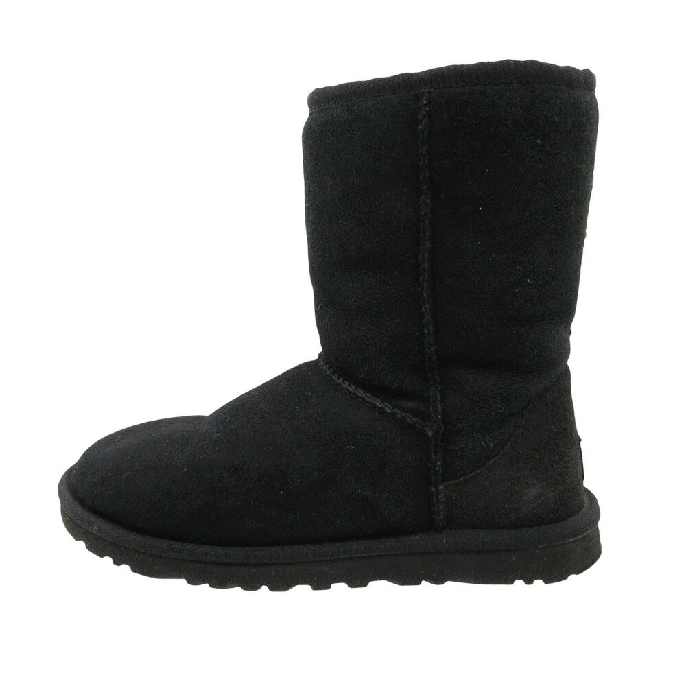 樂天商城 - UGG アグ ブーツ 5825 CLASSIC SHORT クラシック ショート ムートン シープスキン ボア シューズ ブラック 23cm レディース 【中古】