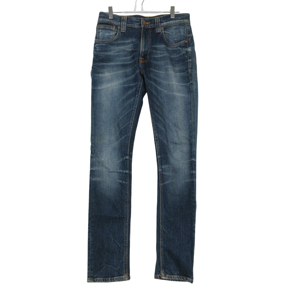 乐天商城 - Nudie Jeans ヌーディージーンズ デニムパンツ スキニーデニムパンツ ジーンズ ボトムス インディゴ W29L32 メンズ 【中古】
