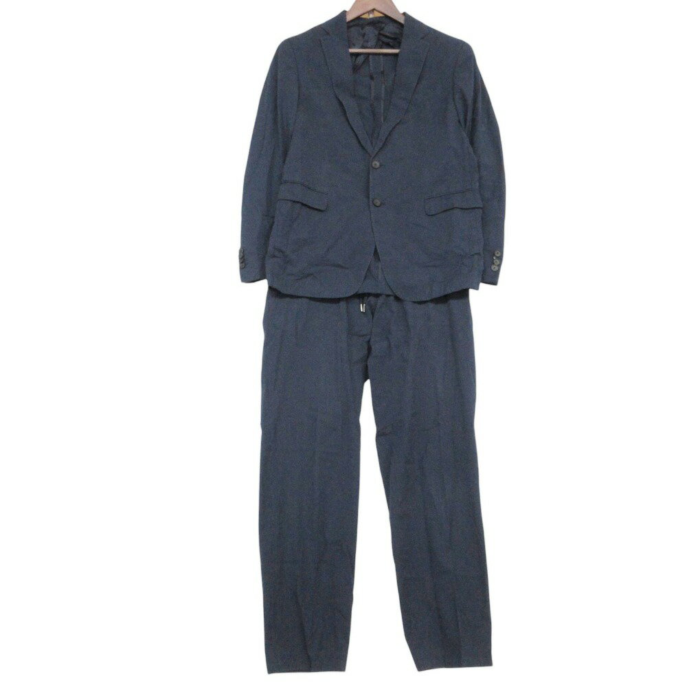 【未使用品】hugoboss チェック柄ネイビースーツ　サイズ44 hugall_rc-itsxenl4v73o-ke03