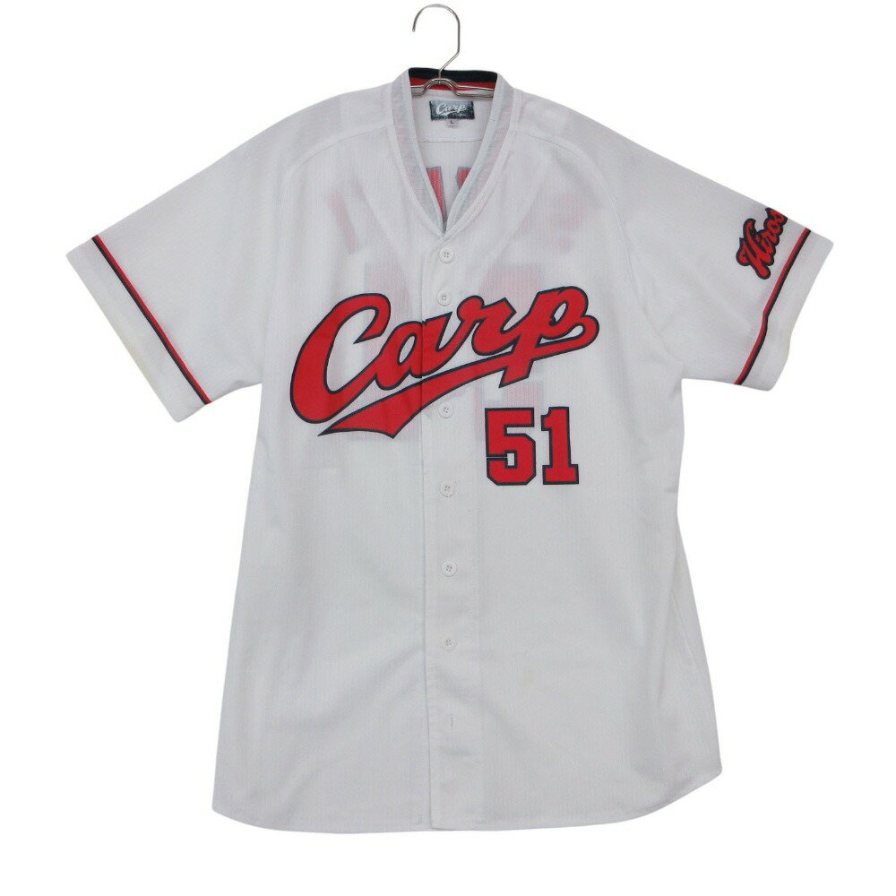 広島東洋カープ CARP 半袖シャツ レプリカユニフォーム 鈴木誠也 51 SUZUKI ホーム ホワイト L メンズ 【中古】の商品画像