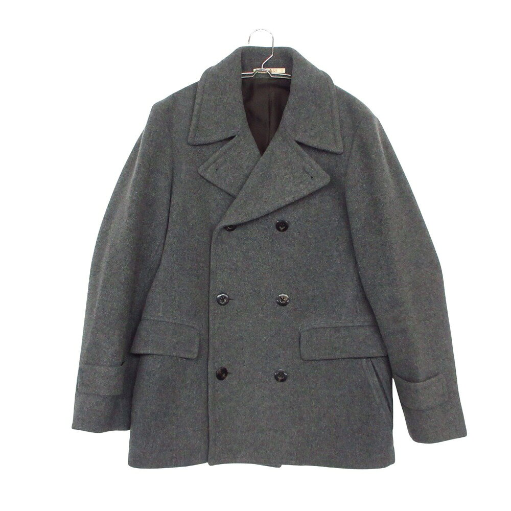 TAKEO KIKUCHI タケオキクチ by 40CT&525 ピーコート Pコート ダブルブレスト ジャケット ウール アウター グレー 46【M】 メンズ 【中古】