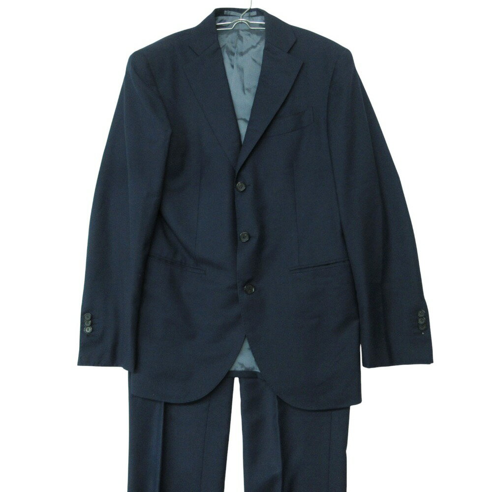 BLESS ブレス スーツ Ermenegildo Zegna 総裏地 3ボタン セットアップ ノッチドラペル ネイビー メンズ 【中古】