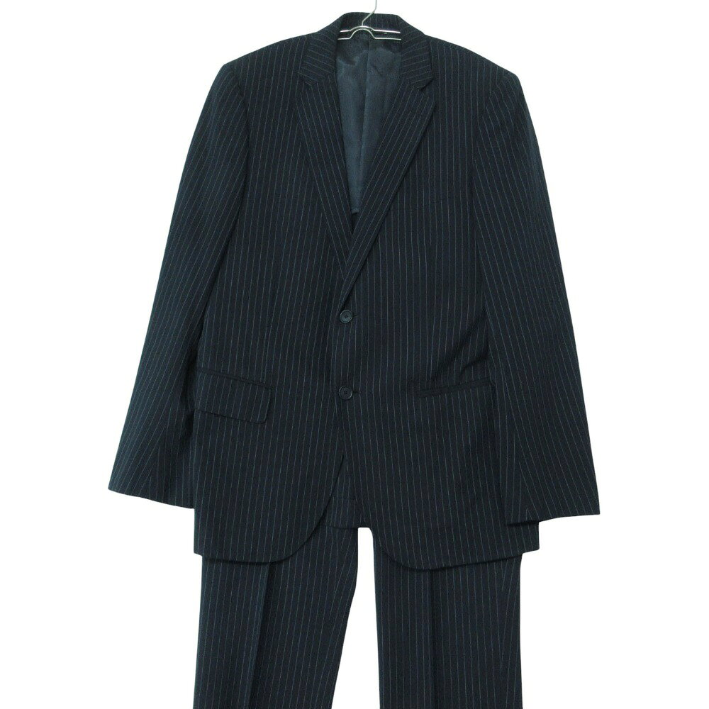 Rakuten - green label relaxing グリーンレーベルリラクシング スーツ UNITED ARROWS ストライプ セットアップ ノッチドラペル ネイビー 48【L】 メンズ 【中古】