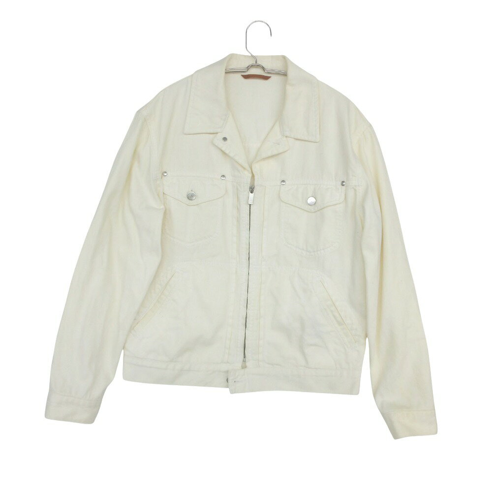 Rakuten - Vintage Zegna ゼニア Sport ホワイト デニムジャケット ジージャン Gジャン ジップアップ ブルゾン ホワイト S メンズ 【中古】