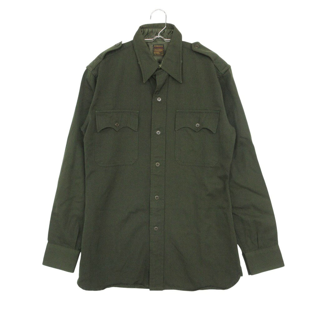Rakuten - EASTMAN CLOTHING イーストマン クロージング 長袖シャツ RANGOON ミリタリーシャツ グリーン 34 15 2/1 メンズ 【中古】