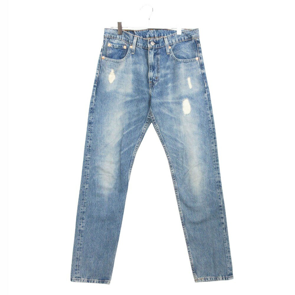 Levi's リーバイス デニムパンツ 512 刻印4102 ダメージ加工 リペア ストレート ボトムス インディゴ W30L32 メンズ 【中古】