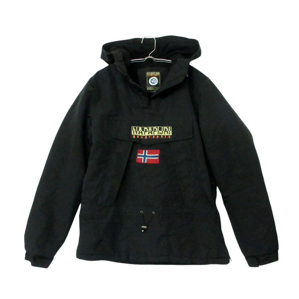 Rakuten - 90's NAPAPIJRI ナパピリ ブルゾン アノラックパーカー ジャケット プルオーバー アウター ブラック S メンズ 【中古】