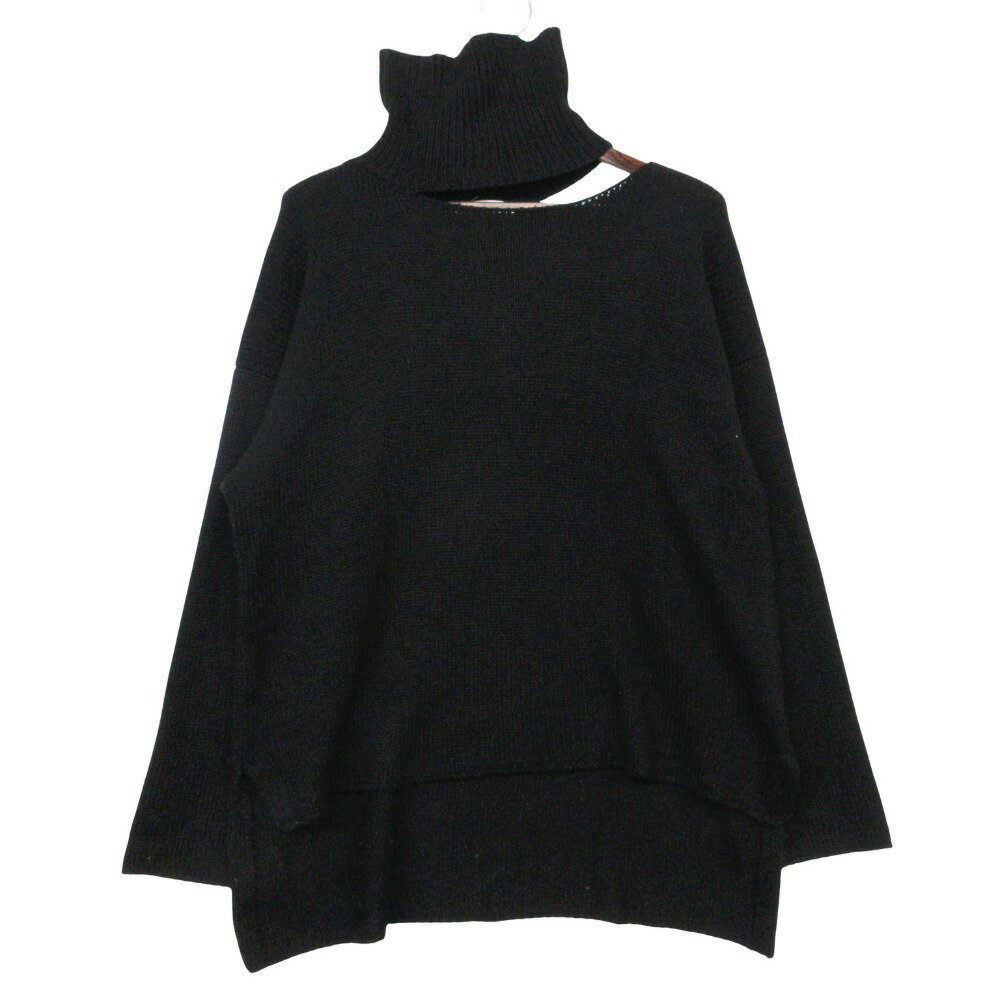 Rakuten - 19AW sulvam サルバム ニット アシンメトリー タートルネック セーター プルオーバー トップス長袖 ブラック S メンズ 【中古】