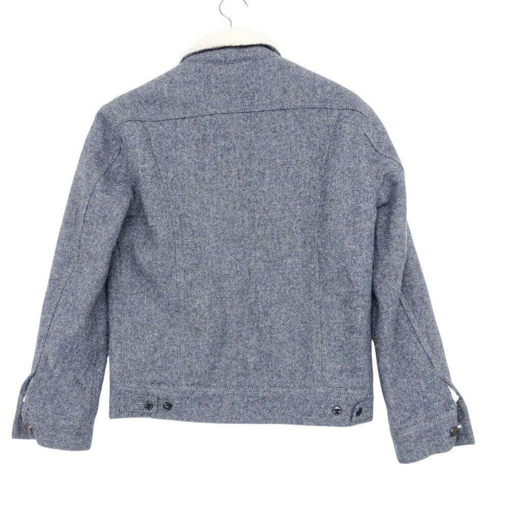 Lee リー WOOLRICH ウールリッチ ブルゾン BOA STORM RIDERS JACKET ボア ヘリンボーン柄 アウター ネイビー M メンズ 【中古】