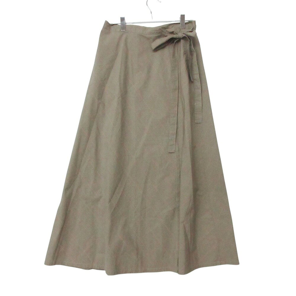 Rakuten - Engineered Garments エンジニアードガーメンツ スカート チェック柄 巻き ラップスカート ロング フレア Aライン ブラウン系 1【S】 レディース 【中古】