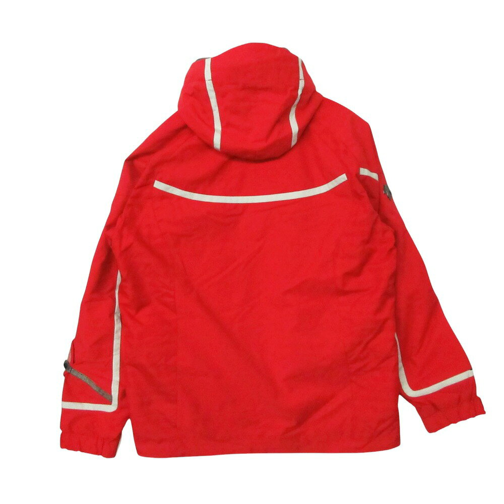 DESCENTE デサント ブルゾン 中綿 ジャケット スキーウェア パテッド フーデッド アウター レッド L メンズ 【中古】