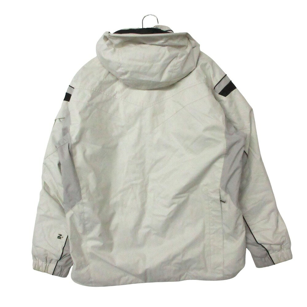 DESCENTE デサント ブルゾン 中綿 パテッド ジャケット スキーウェア フーデッド アウター ホワイト L メンズ 【中古】
