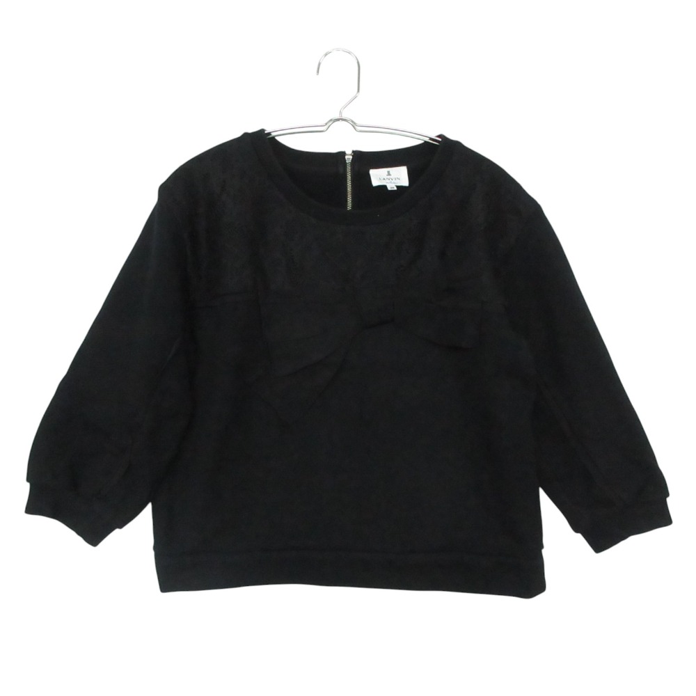 樂天商城 - LANVIN ランバン ニット レースニット クロスリボン バックファスナー ブラック 38【M】 レディース 【中古】