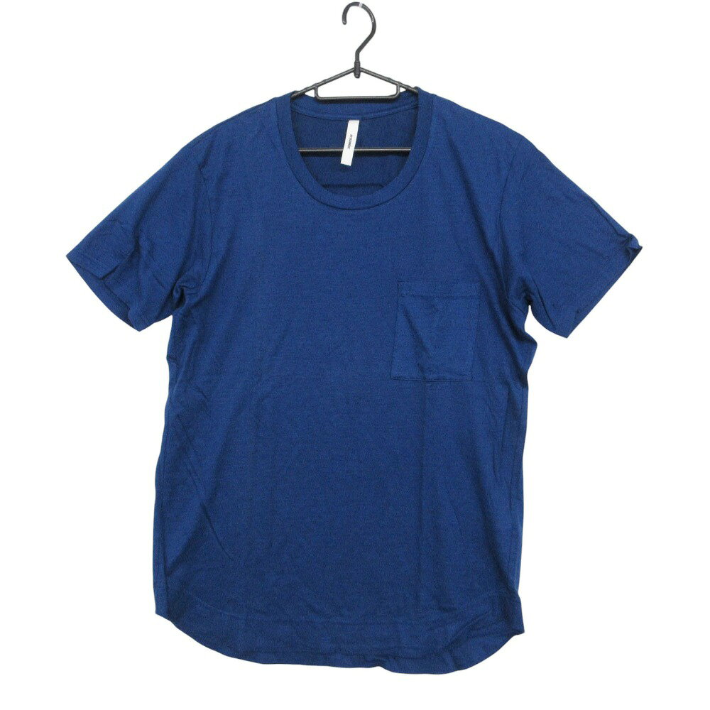 Rakuten - ATTACHMENT アタッチメント 半袖Tシャツ リネン コットン クルーネック ストレッチ ラウンドヘム AJ51-253 FK-1 ブルー 2【M】 メンズ 【中古】