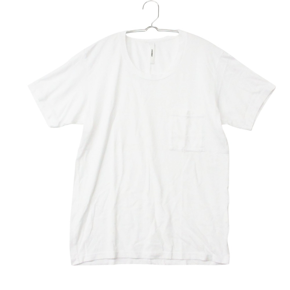 Rakuten - ATTACHMENT アタッチメント 半袖Tシャツ スーピマ 天竺 クルーネック ポケット コットン ジャージー AJ51-247 FK-1 ホワイト 2【M】 メンズ 【中古】