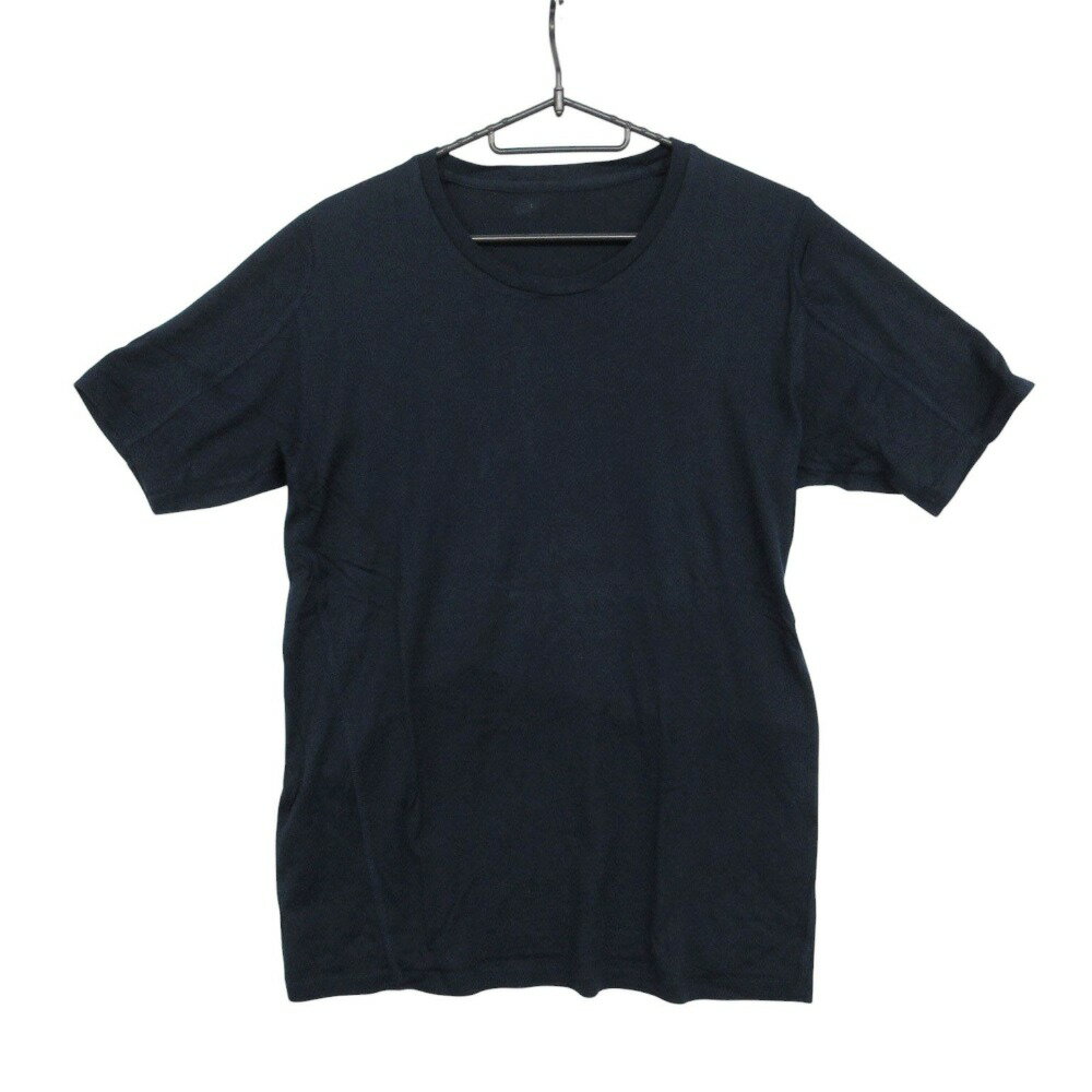 乐天商城 - Giuliano Fujiwara ジュリアーノフジワラ 半袖Tシャツ クルーネック ストレッチ コットン カットソー FK-1 ネイビー 50【XL】 メンズ 【中古】
