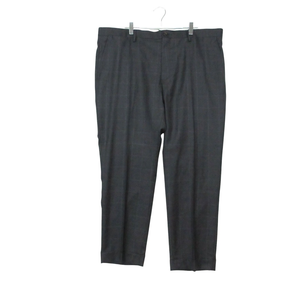 Rakuten - POLO RALPH LAUREN ポロ・ラルフローレン パンツ スラックス チェック ウール タック シングル FK-1 グレー 34【XL】 メンズ 【中古】