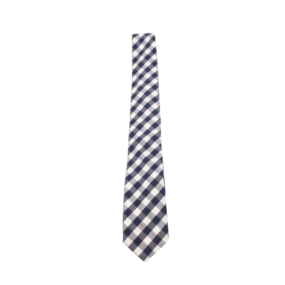 樂天商城 - INDIVIDUALIZED SHIRTS インディビジュアライズドシャツ ネクタイ チェック ナロータイ カジュアル プレッピー FK-1 ネイビー メンズ 【中古】