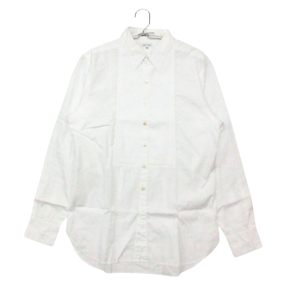 Rakuten - Paul Smith ポール・スミス 長袖シャツ ドレスシャツ　ステッチ　レギュラーカラー　切り替え　ラウンド　FK-1 ホワイト M【M】 メンズ 【中古】