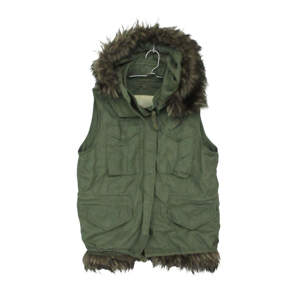 乐天商城 - RALPH LAUREN ラルフローレン DENIM＆SUPPLY デニム&サプライ ミリタリージャケット ノースリーブ モッズ ベスト フェイクファー ライナー付き 中綿 ブルゾン アウター FK-2 カーキ M 165/88A メンズ 【中古】