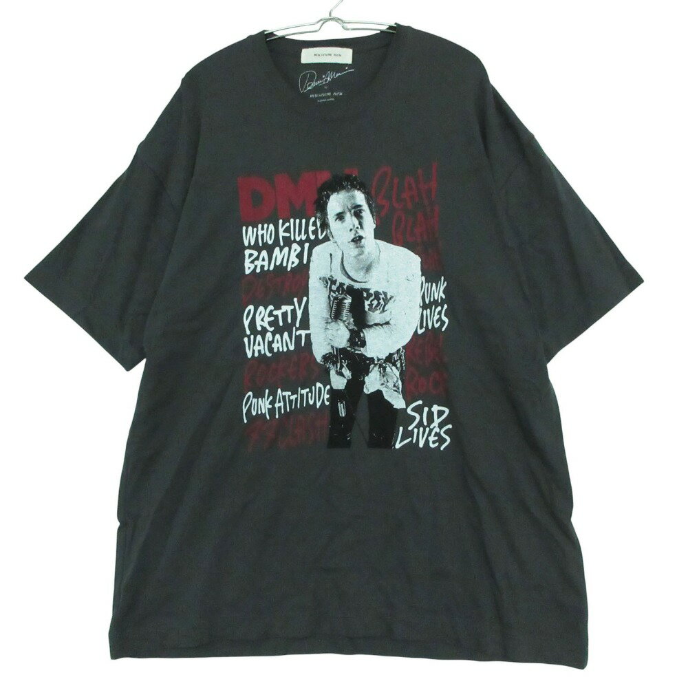 Rakuten - 26SS museum neu ミュージアムニュー 半袖Tシャツ John Lydon T-shirt ジョン ライドン パンク フォト プリント セックスピストルズ ダークグレー XL メンズ 【中古】