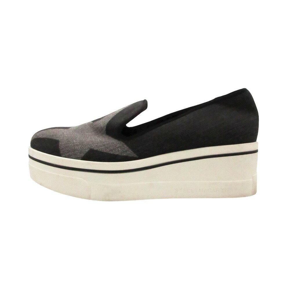 Rakuten - Stella McCartney ステラマッカートニー スリッポン ビンクス プラットフォーム スター デニム シューズ 厚底 靴 スニーカー ブラック 35 22cm レディース 【中古】