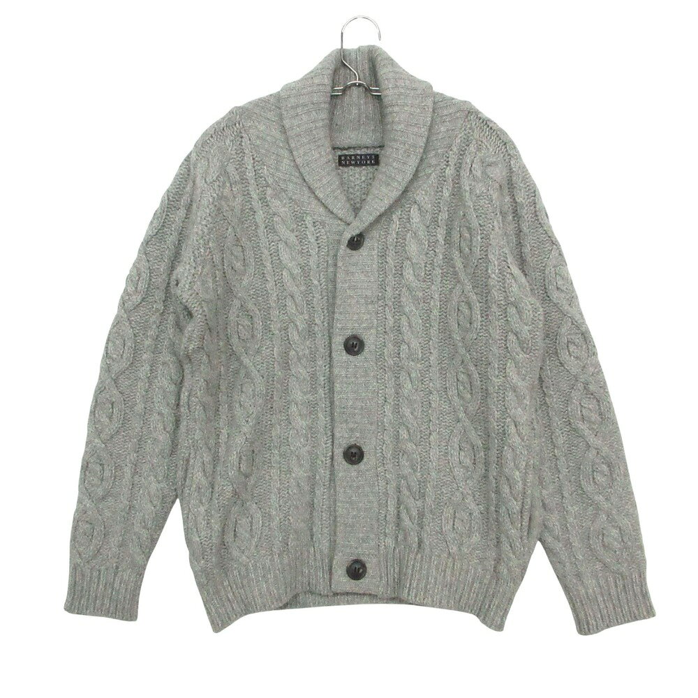 樂天商城 - BARNEYS NEWYORK バーニーズニューヨーク カーディガン ショールカラー トップス ウール ナイロン グレー S【S】 メンズ 【中古】