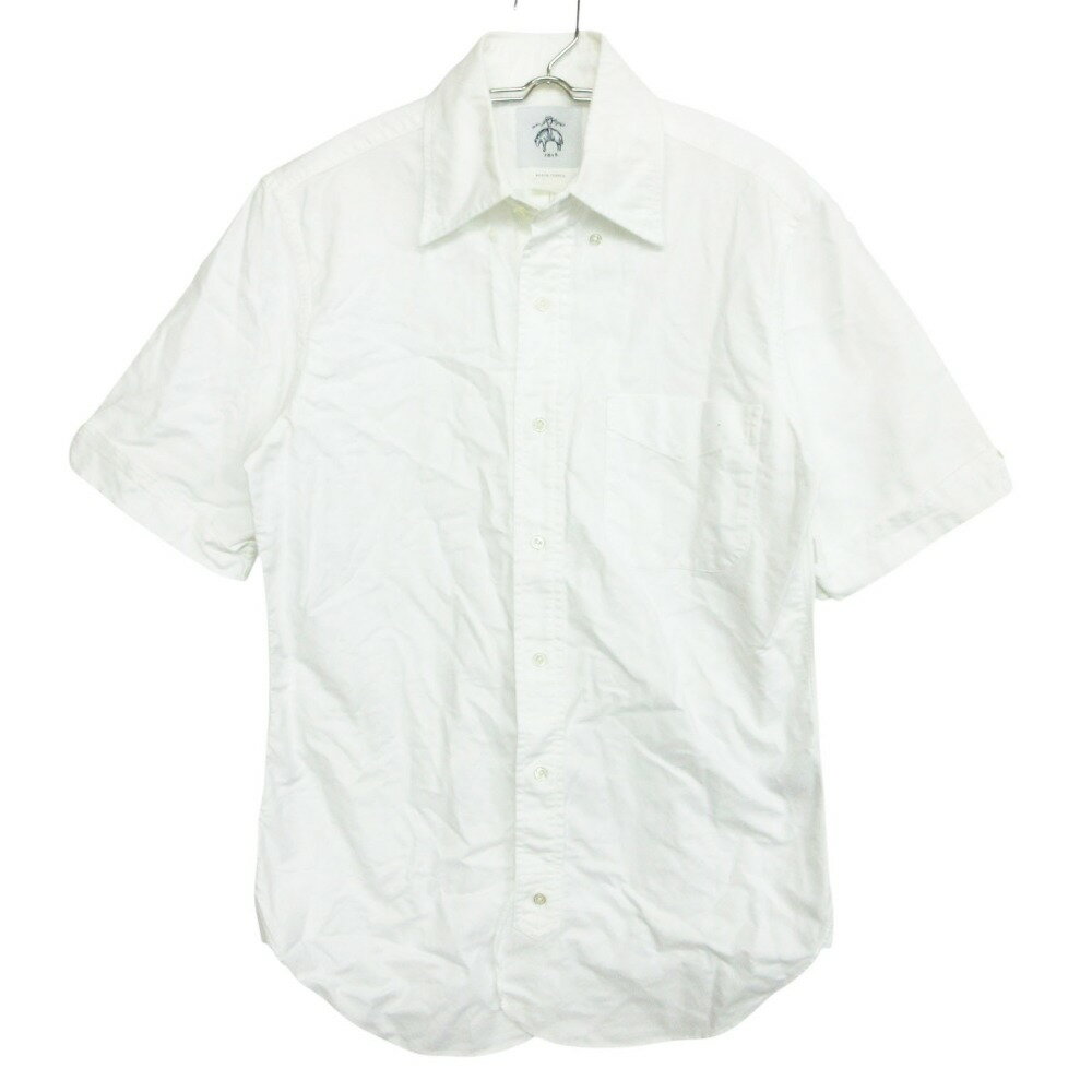 Rakuten - BLACK FLEECE ブラックフリースブルックスブラザーズ 半袖シャツ ボタンダウン オックスフォードシャツ ホワイト BB0【S】 メンズ 【中古】