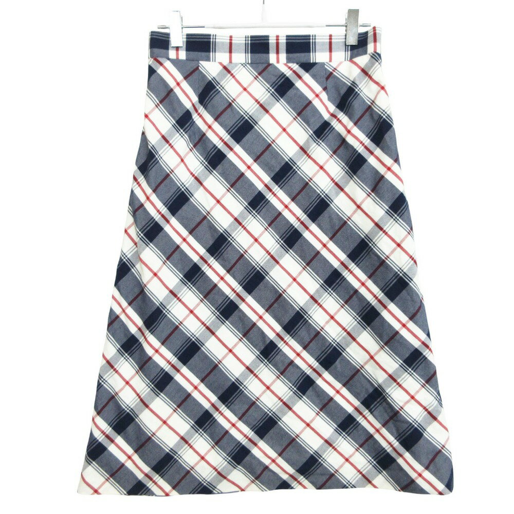 Rakuten - BLACK FLEECE ブラックフリースブルックスブラザーズ ロングスカート チェック柄 ミモレ丈 フレア ブルー BB1【M】 レディース 【中古】