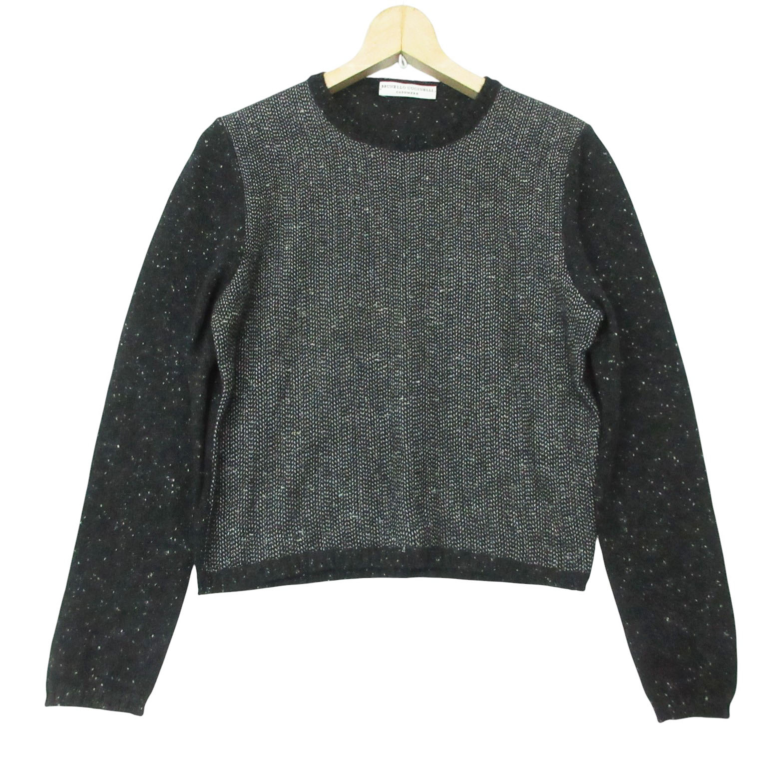Rakuten - Brunello Cucinelli ブルネロクチネリ ニット カシミヤ100% 総柄 セーター 長袖 クルーネック トップス ダークグレー M レディース 【中古】