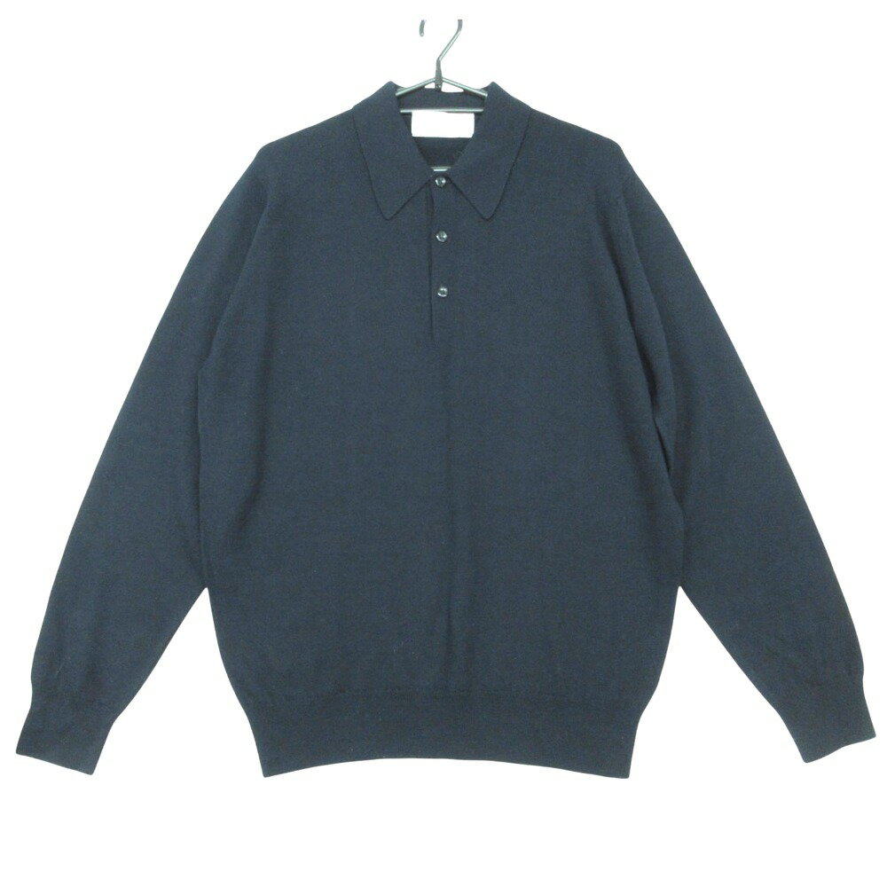 乐天商城 - JOHN SMEDLEY ジョンスメドレー ポロシャツ ピュアメリノウール ニット 長袖 トップス 英国製 S メンズ 【中古】