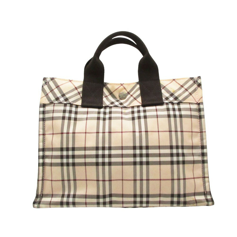 BURBERRY BLUE LABEL バーバリーブルーレーベル トートバッグ ハンドバッグ ノバチェック ナイロン ピンク レディース 【中古】