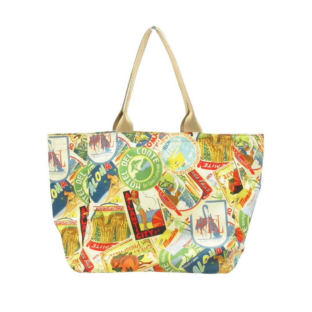 乐天商城 - LeSportsac レスポートサック トートバッグ ALOHA アロハ ハワイ 総柄 ポーチ付 マルチカラー メンズ レディース 【中古】