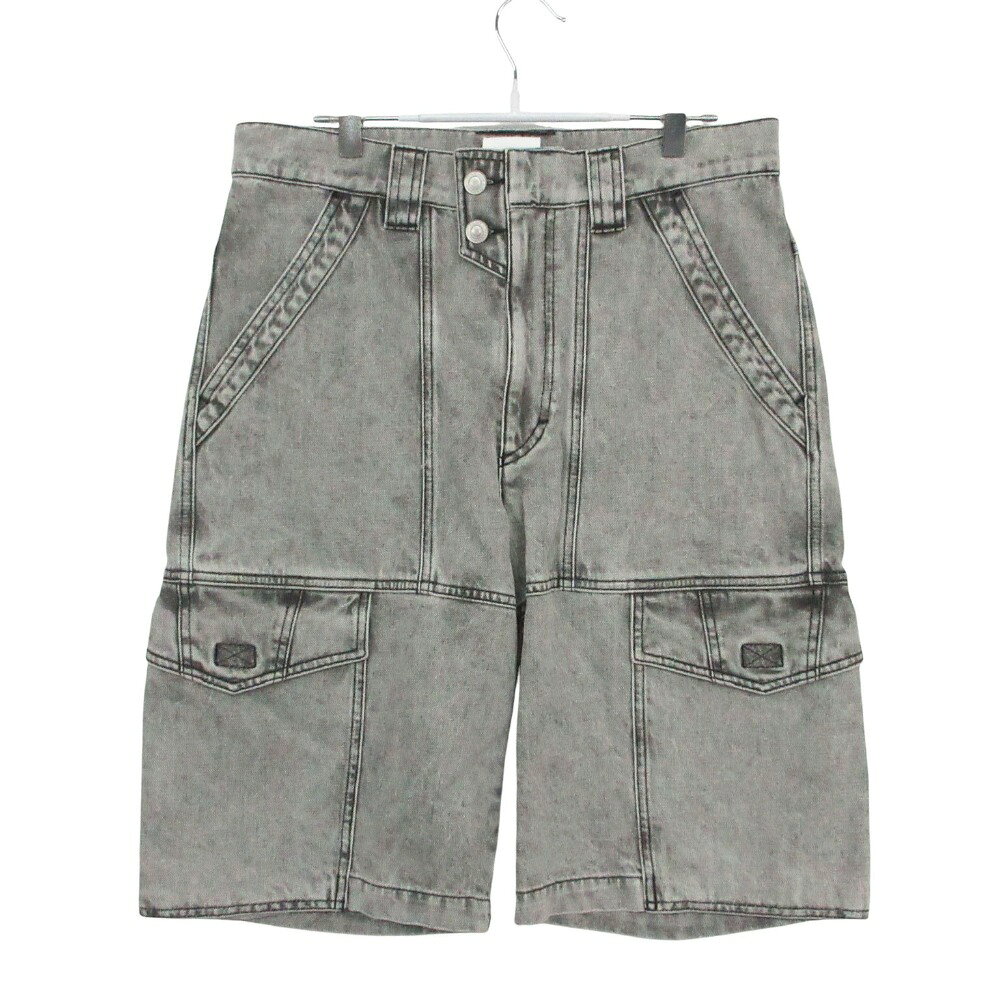 Rakuten - 美品 ISABEL MARANT イザベルマラン デニム ショートパンツ カーゴ ショーツ ハーフ丈 SH0045HA-A1H30H ボトムス グレー 29 メンズ レディース 【中古】