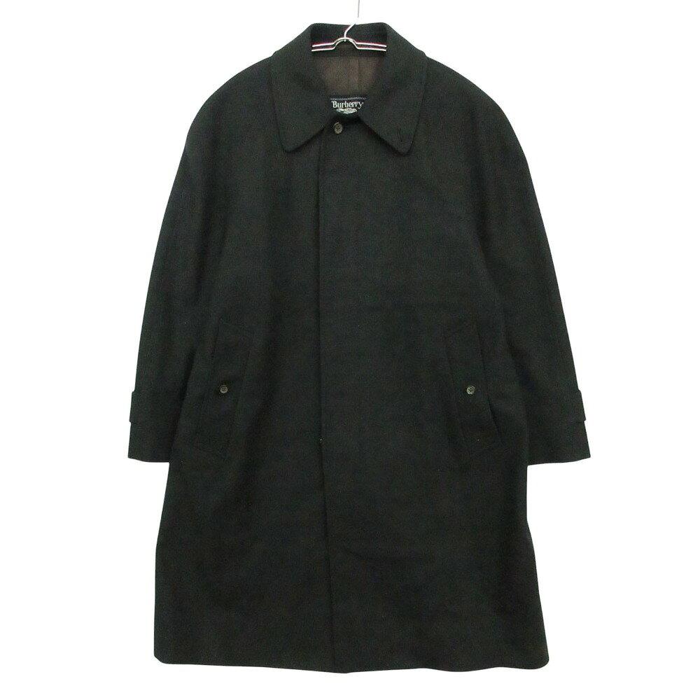 乐天商城 - Vintage Burberrys バーバリーズ ステンカラーコート ジャケット ロング丈 バルマカーン ウール オールド アウター ダークグリーン系 50 メンズ 【中古】