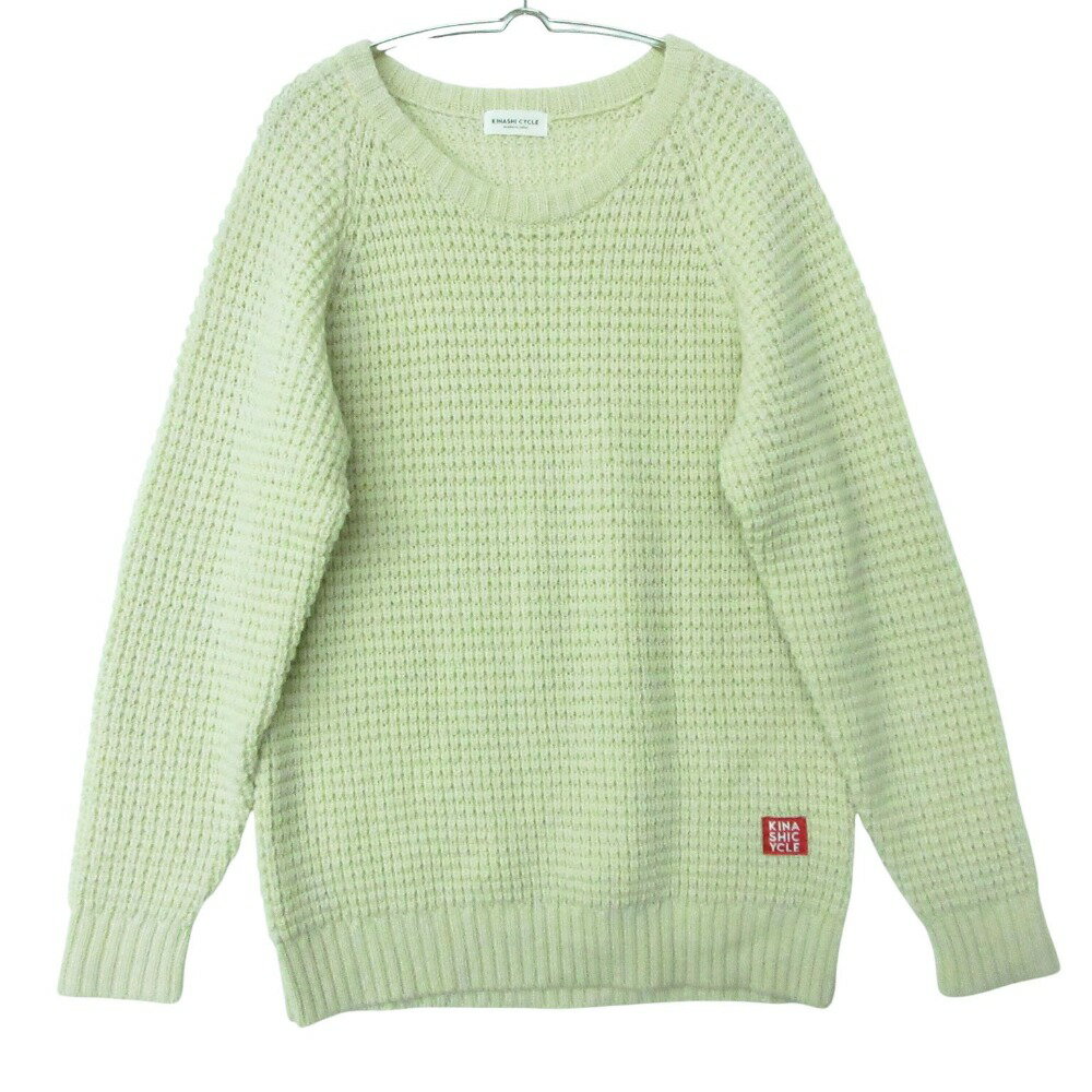 乐天商城 - KINASHI CYCLE 木梨サイクル ニット セーター 長袖 クルーネック ウール ベージュ L【L】 メンズ 【中古】